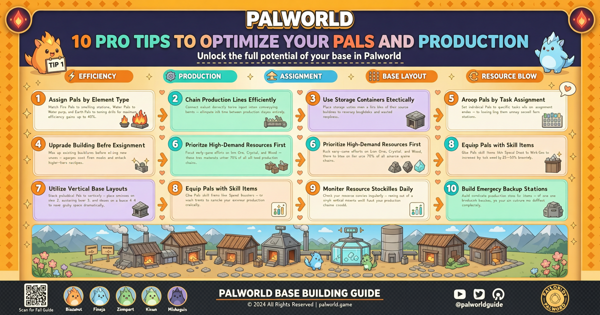 Palworld Base Building: 10 Pro Tips to Optimize Your Pals and Production